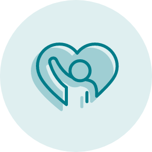 teal heart icon