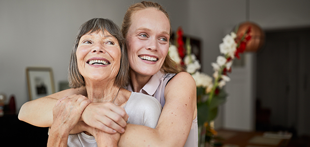 Women hugging