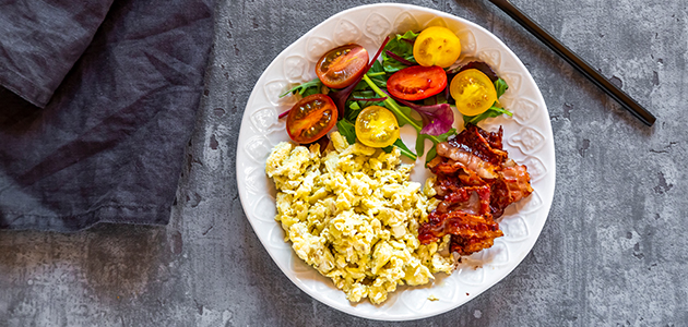 Plate of keto food