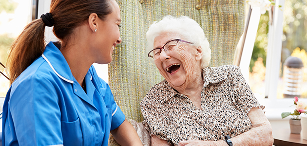 Women laughing