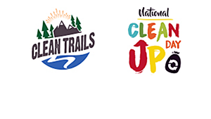 Clean Trails and National Cleanup Day logo