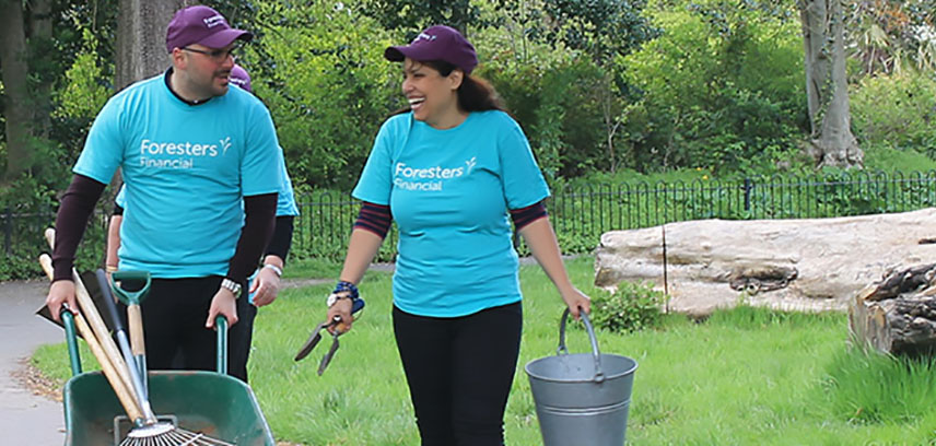 Foresters employees volunteering